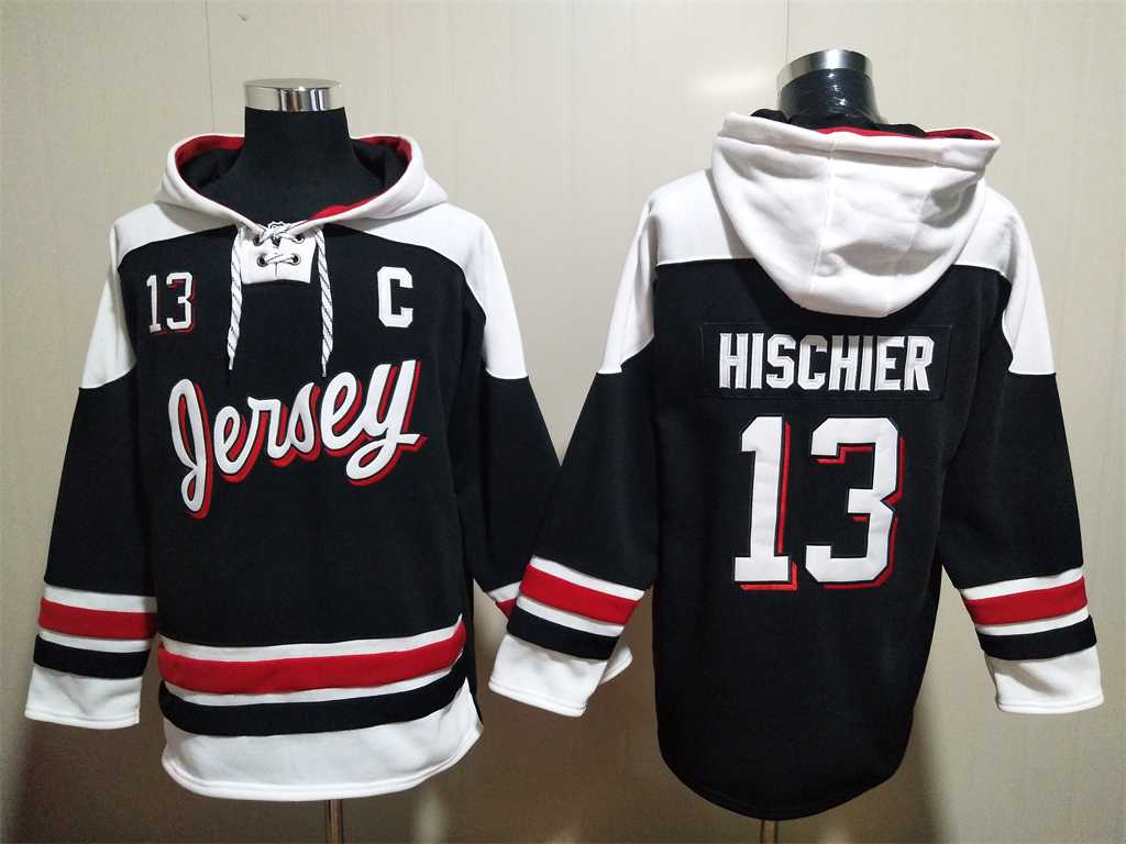 Devils 13 Nico Hischier Black All Stitched Sweatshirt Hoodie,We sell and wholesale Devils 13 Nico Hischier Black All Stitched Sweatshirt Hoodie on line form chian!